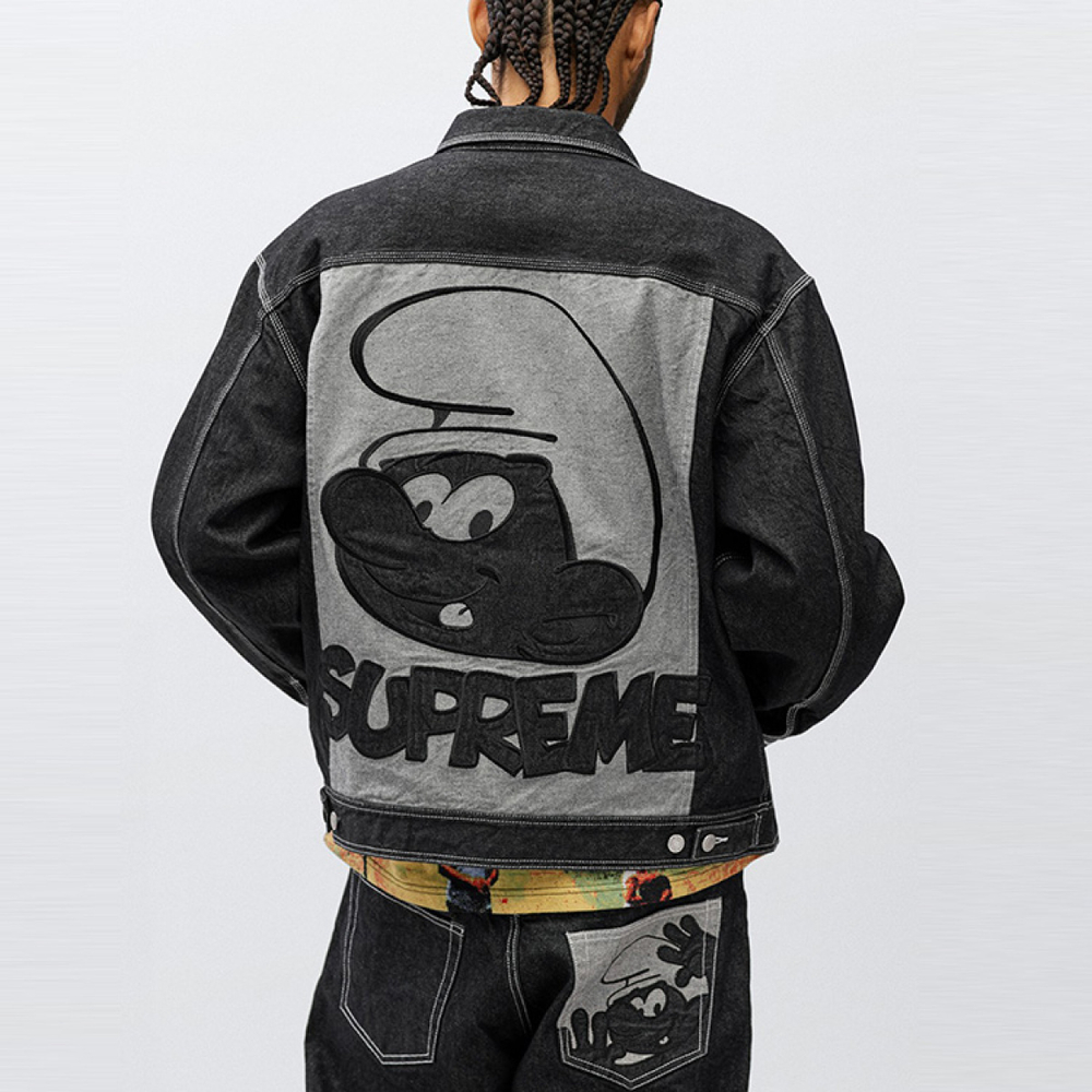 Supreme FW20 Week 1 Supreme/Smurfs Denim Trucker Jacket