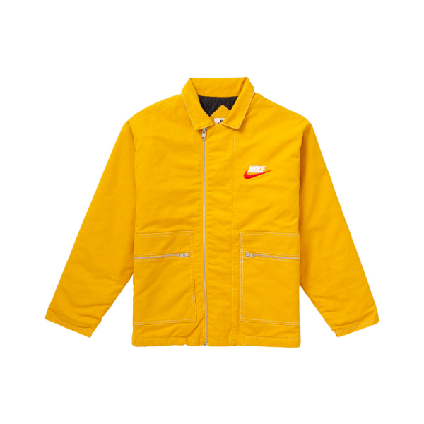 Supreme FW18 x Nike Double Zip Quilted Work Jacket Mustard