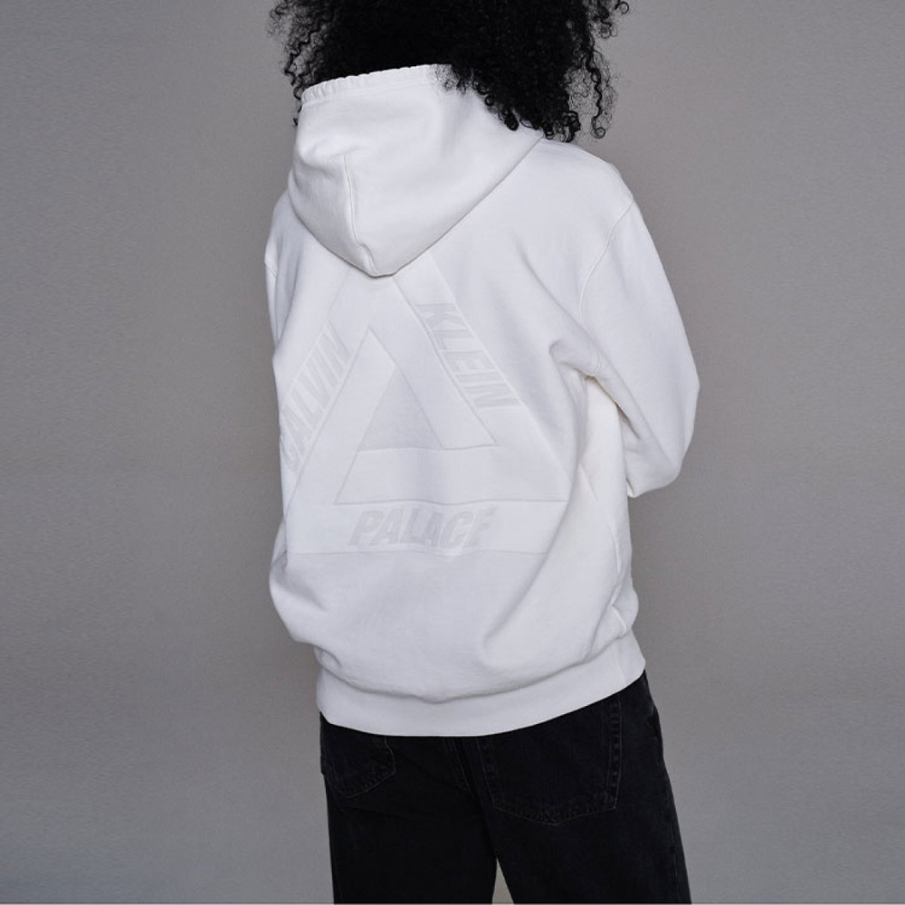 PALACE x Calvin Klein Tri-ferg Hood Light Grey Marl Logo