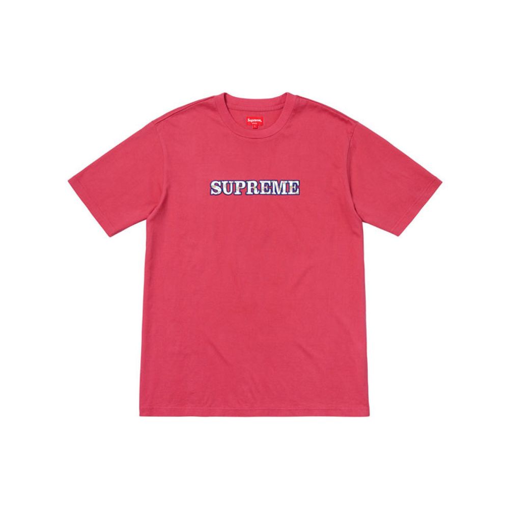 Supreme FW18 Floral Logo Tee Dusty Red Logo T