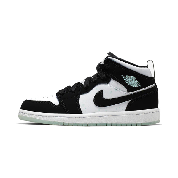 BP Air Jordan 1 Mid White Black Teal Tint
