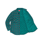 Supreme FW19 Week 17 Arc Logo Quilted Flannel Shirt logo