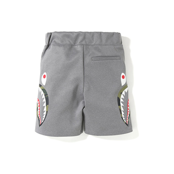A BATHING APE DOUBLE KNIT SIDE SHARK SHORTS