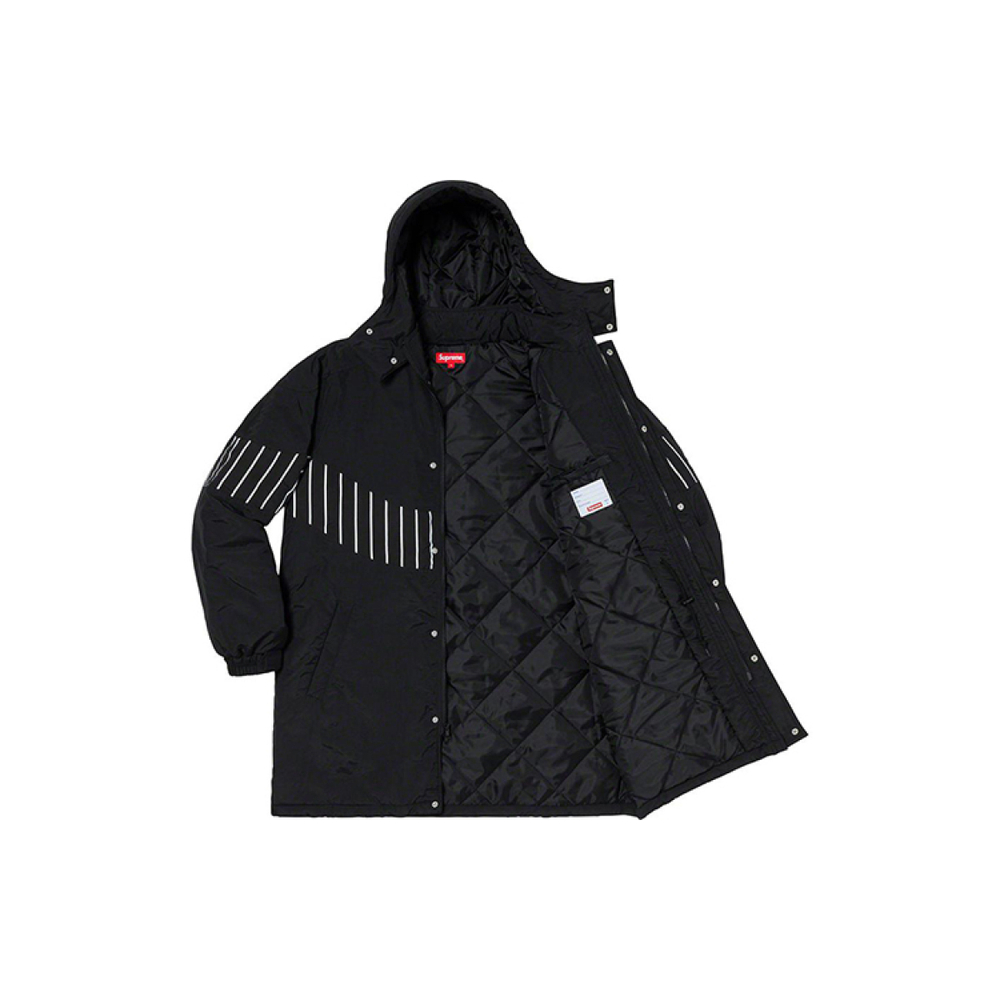 Supreme FW19 Week 13 Pinstripe Panel Sports Parka Black