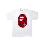 A BATHING APE Color Camo Big Ape Head Tee White/Red T