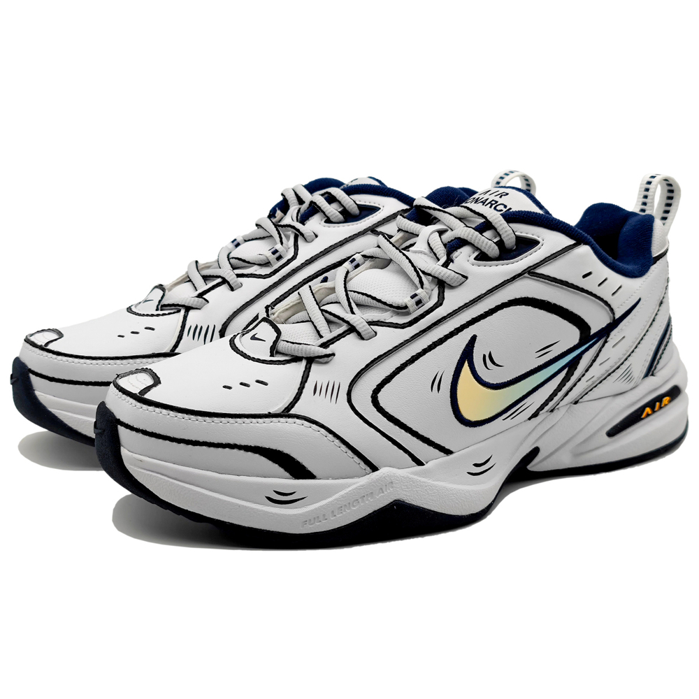 【 】 Nike Air Monarch 4 White Navy PU