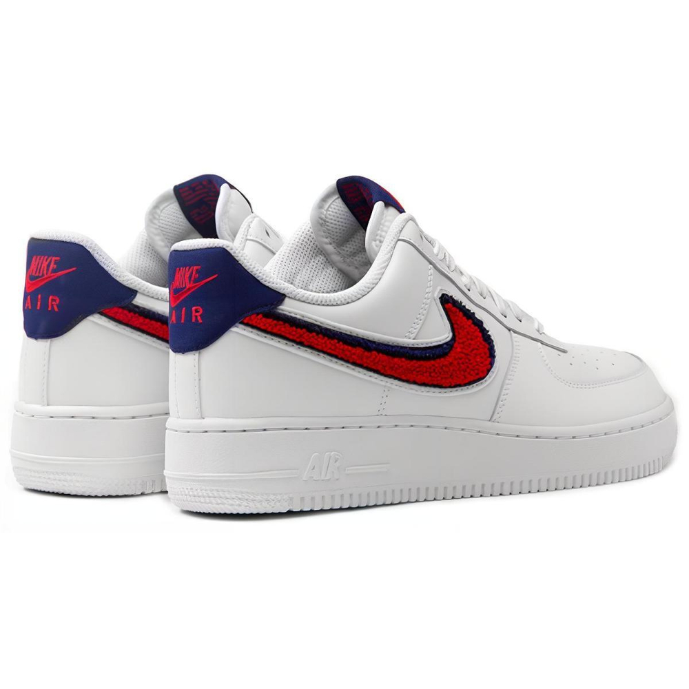 Nike Air Force 1 3D Chenille Swoosh White Red Blue