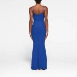 SKIMS SOFT LOUNGE LONG SLIP DRESS /COBALT