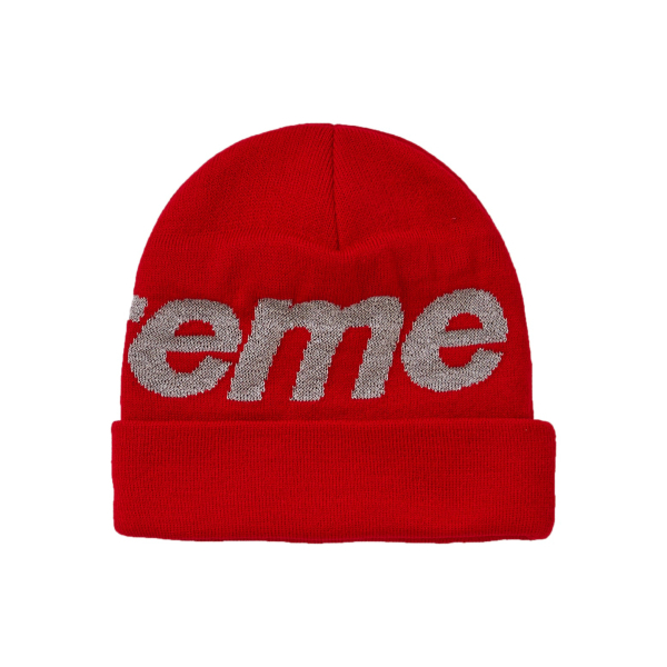 Supreme FW18 Big Logo Beanie Red 3M logo