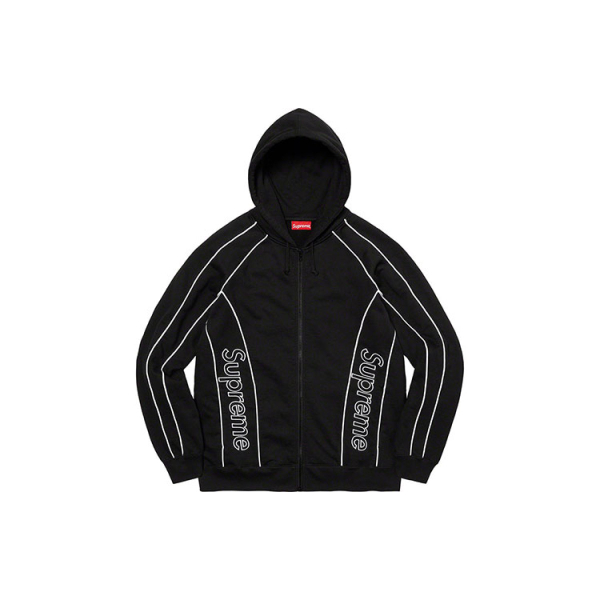 Supreme FW21 Week 1 Track Paneled Zip Up Hooded Sweatshirt