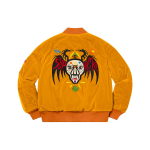 Supreme SS21 Week7 Clayton Patterson Skulls Embroidered Velvet MA-1
