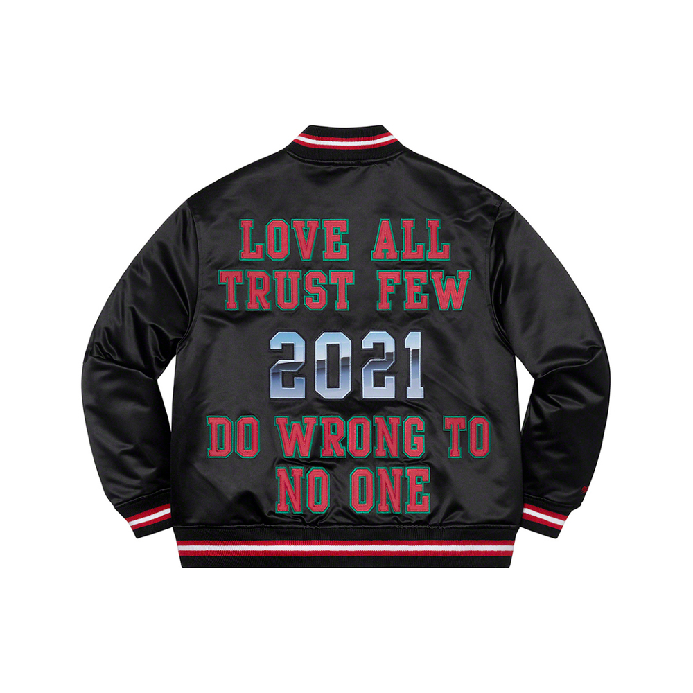 Supreme Week 8 x Mitchell & Ness Satin Varsity Jacket