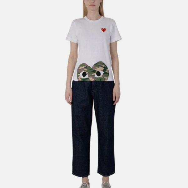 CDG Play Camouflage Edge Heart T
