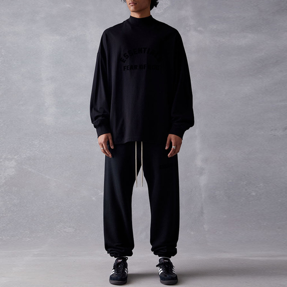 23 Fear of God Essentials The Black Collection SS23 Ls Tee Essentials Core S Jet Black T