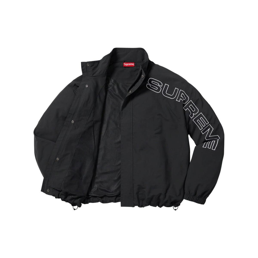Supreme FW23 WEEK1 SPELLOUT EMBROIDERED TRACK JACKET Logo