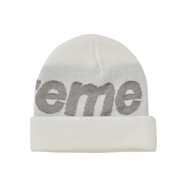 Supreme Supreme FW18 Big Logo Beanie White 3M logo