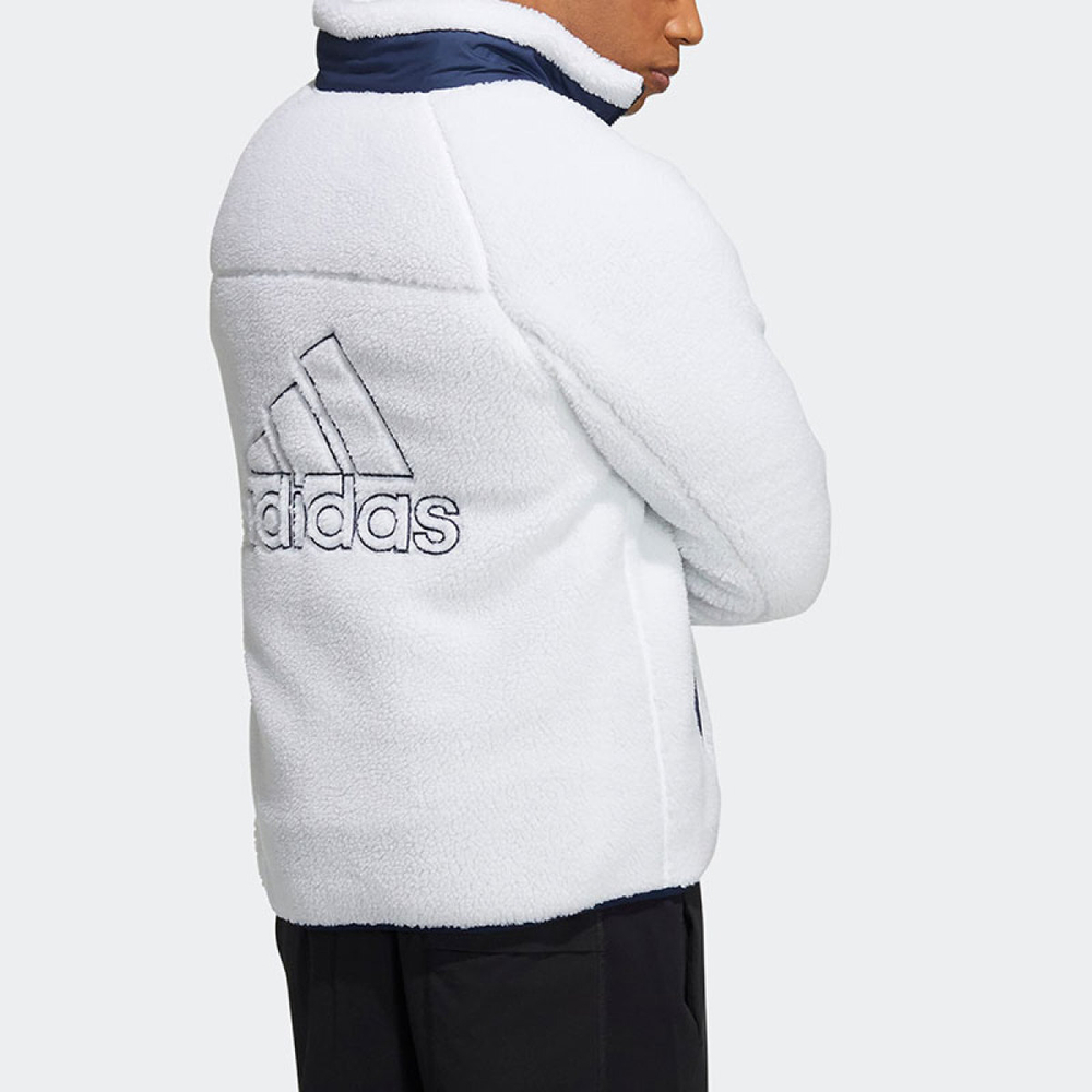 Adidas Reversible Sherpa Jacket Logo