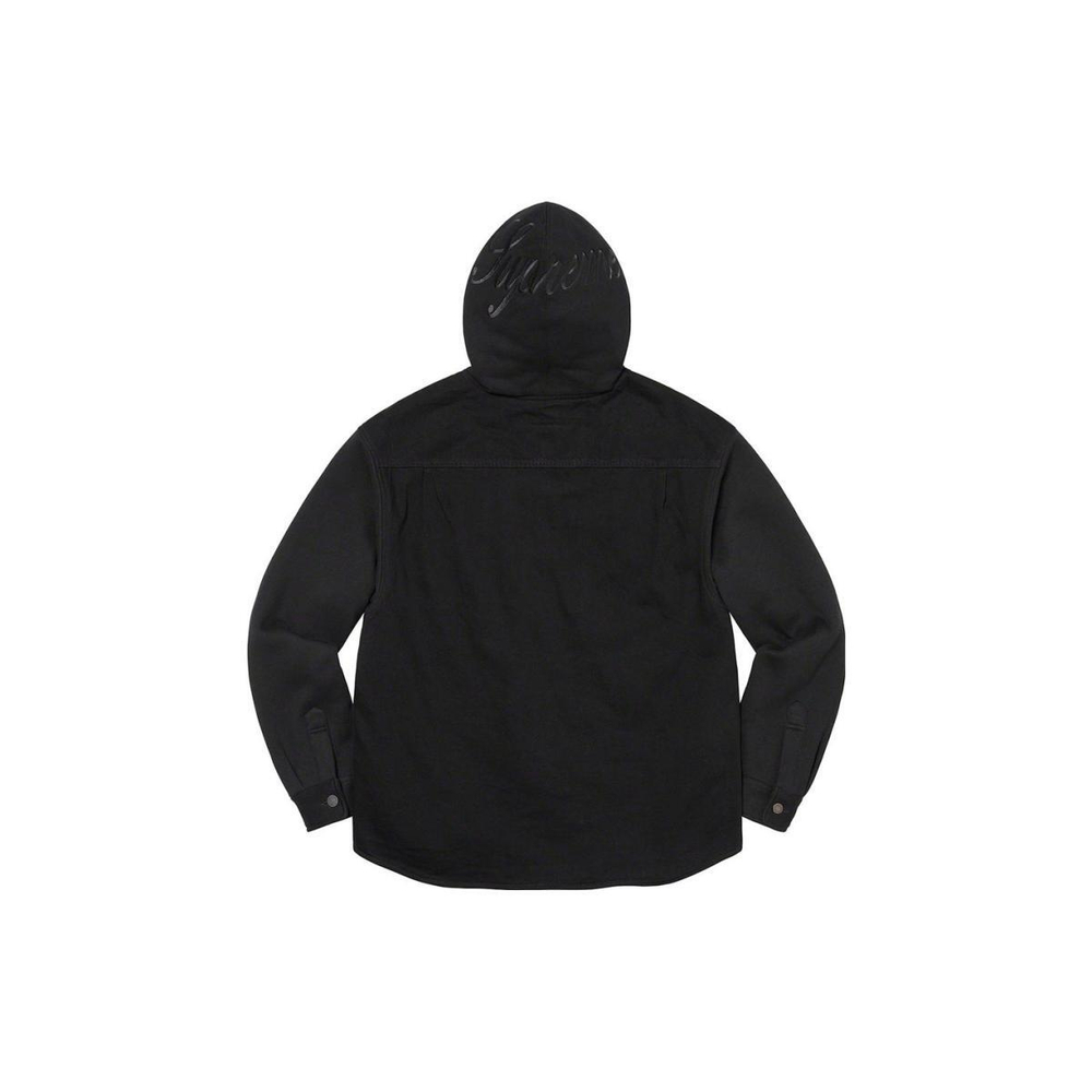 Supreme FW22 Week 12 Fleece Hooded Denim Shirt Logo