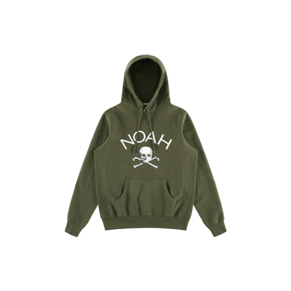 NOAH Nyc Jolly Roger Hoodie Olive Heather